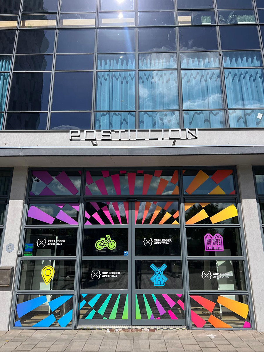 Transforms windows into advertising surfaces visible from both inside and outside, boosting brand awareness.